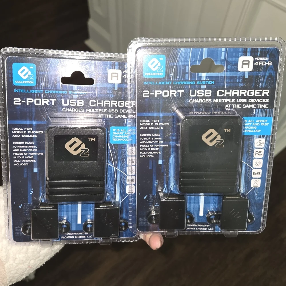 2 Port USB Charger EZ COLLECTION Intelligent Charging System Version A 2FD-B New